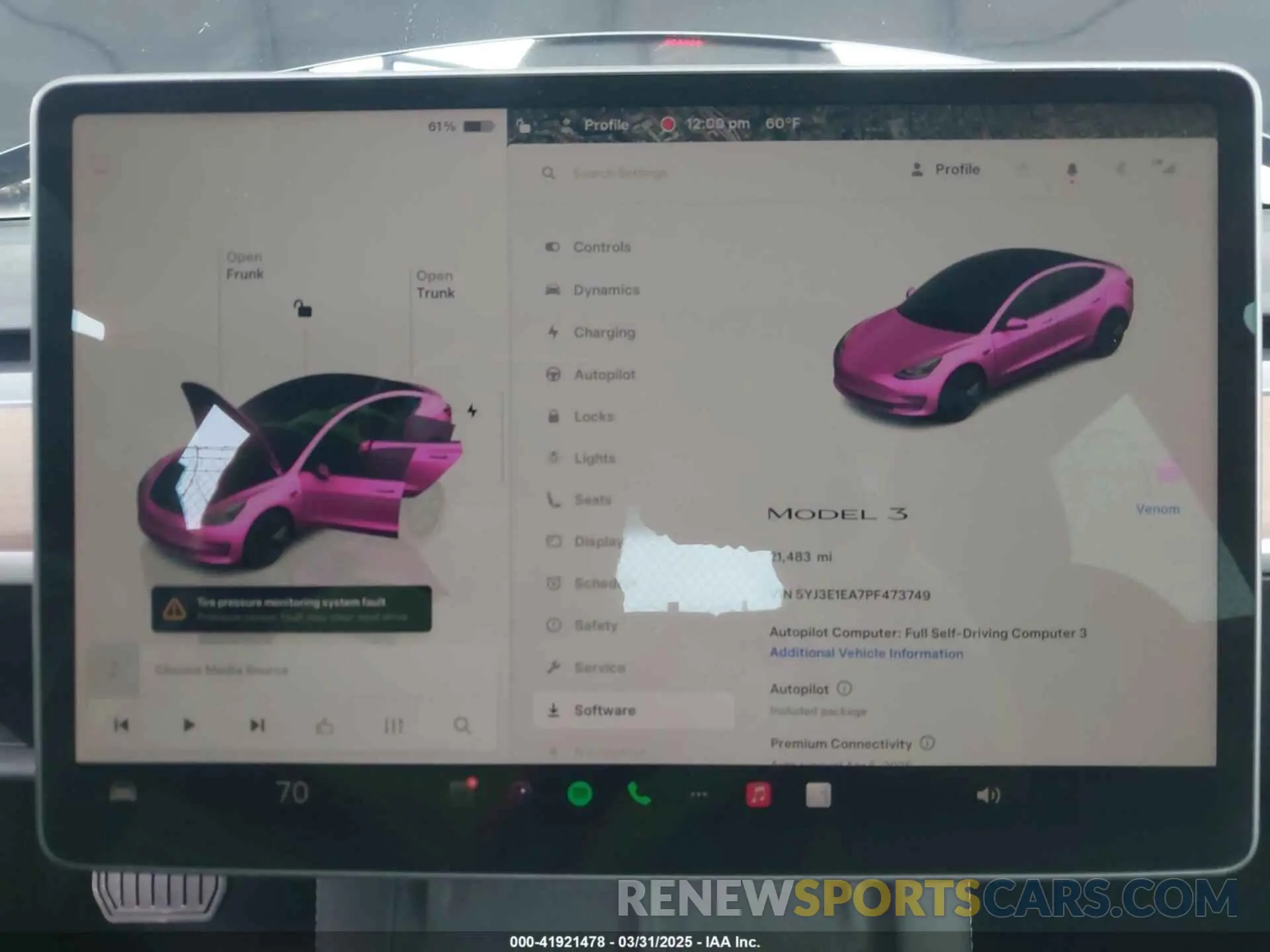 7 Photograph of a damaged car 5YJ3E1EA7PF473749 TESLA MODEL 3 2023