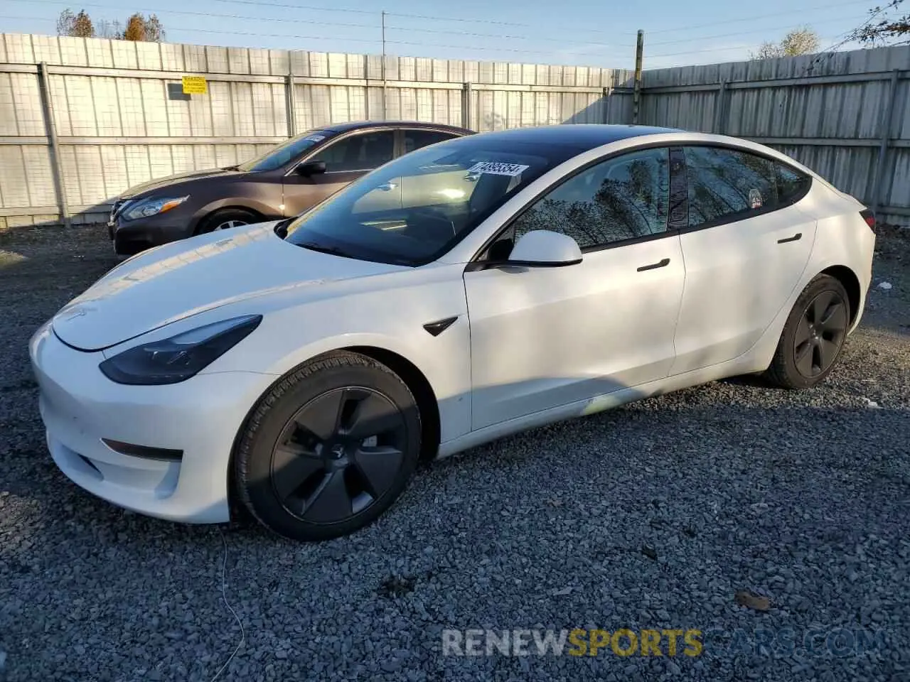 1 Photograph of a damaged car 5YJ3E1EA7PF562768 TESLA MODEL 3 2023