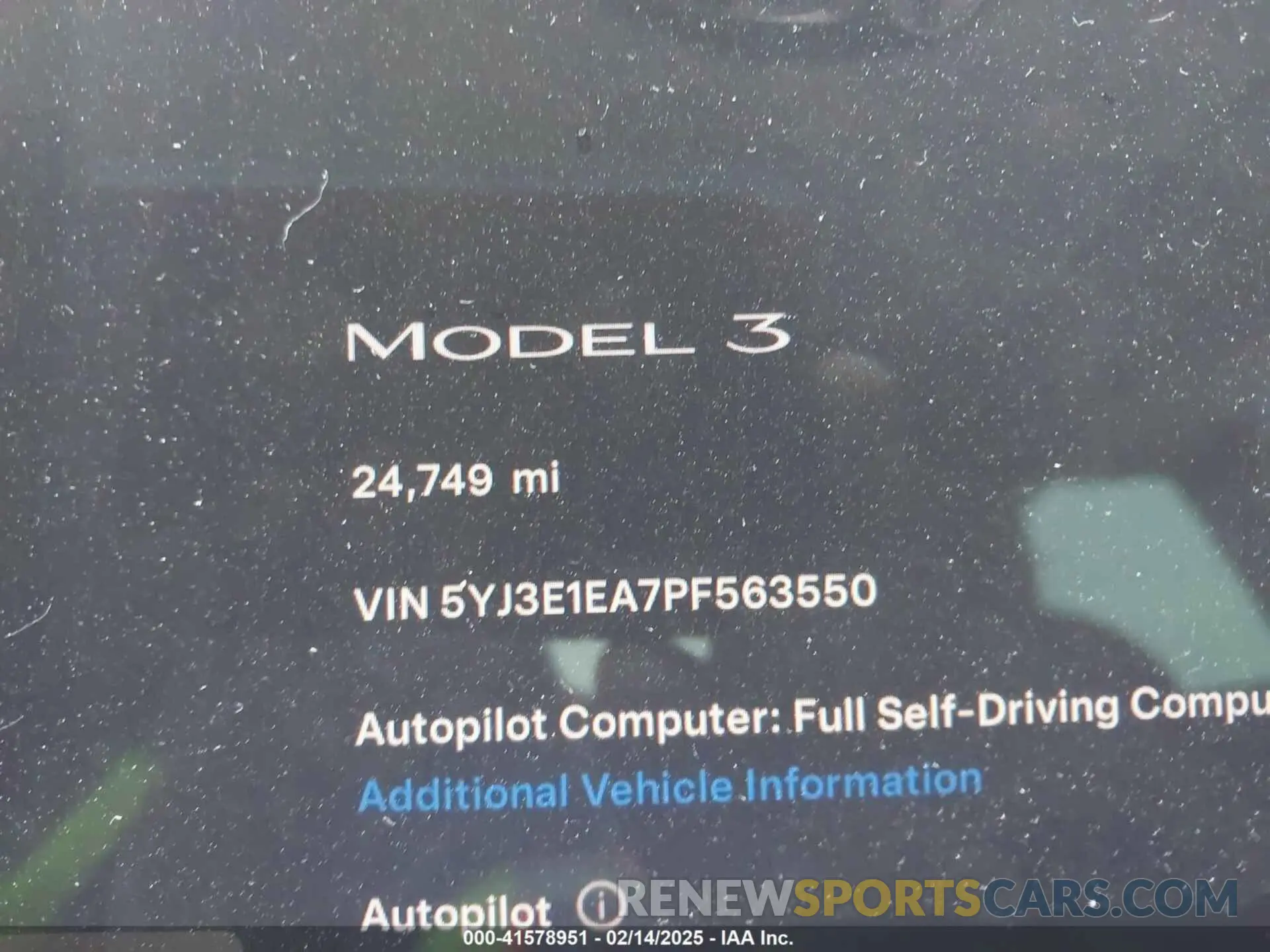 15 Photograph of a damaged car 5YJ3E1EA7PF563550 TESLA MODEL 3 2023