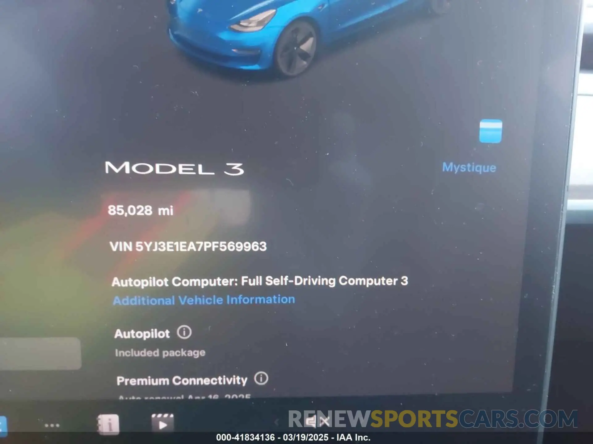 7 Photograph of a damaged car 5YJ3E1EA7PF569963 TESLA MODEL 3 2023