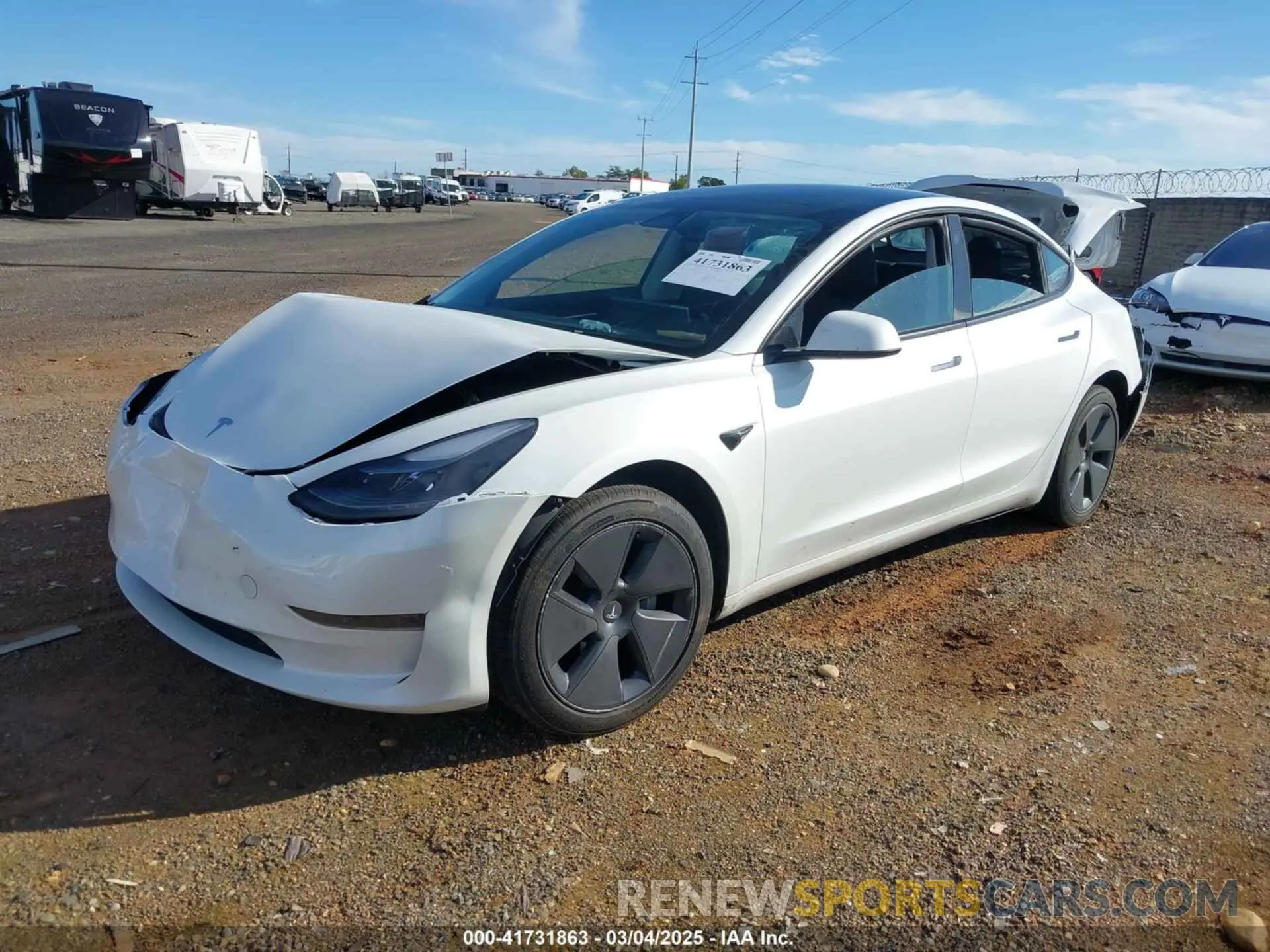2 Photograph of a damaged car 5YJ3E1EA7PF594992 TESLA MODEL 3 2023