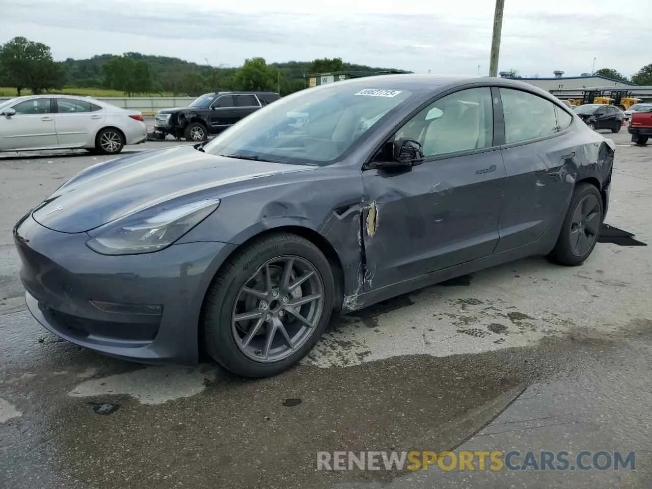 1 Photograph of a damaged car 5YJ3E1EA7PF639722 TESLA MODEL 3 2023