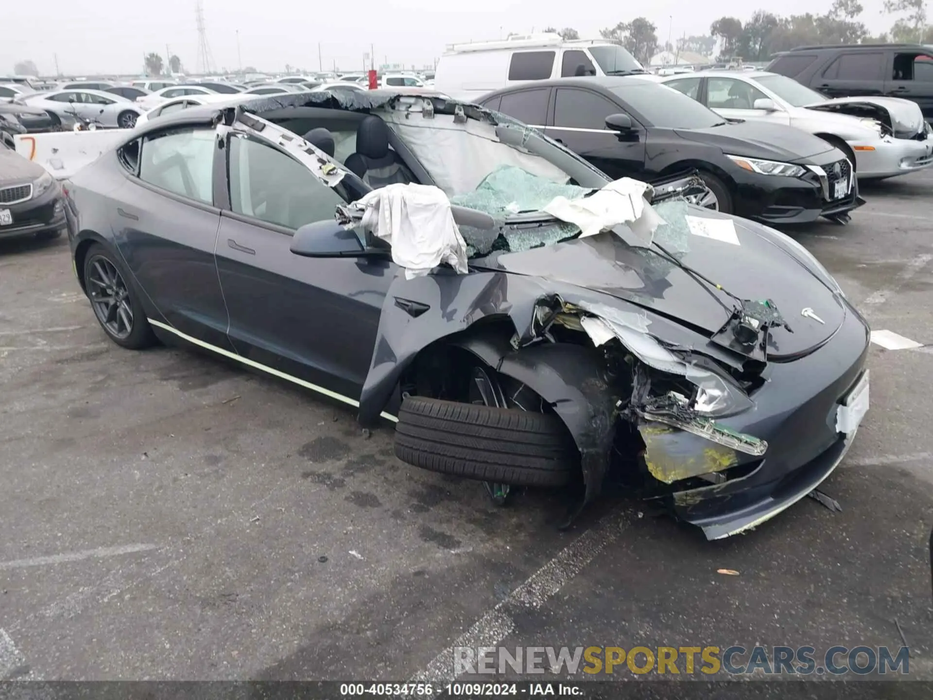 1 Photograph of a damaged car 5YJ3E1EA7PF676348 TESLA MODEL 3 2023