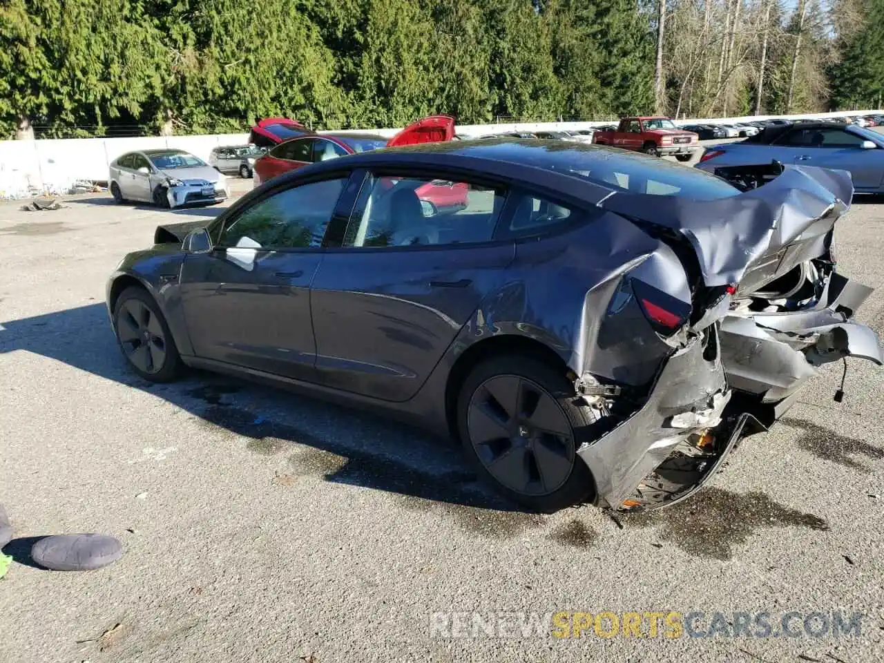 2 Photograph of a damaged car 5YJ3E1EA7PF693683 TESLA MODEL 3 2023