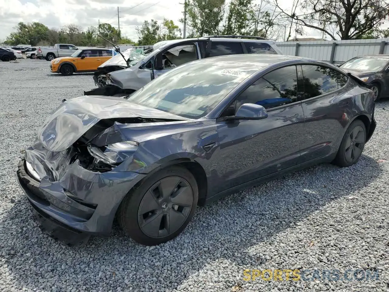 1 Photograph of a damaged car 5YJ3E1EA7PF705024 TESLA MODEL 3 2023