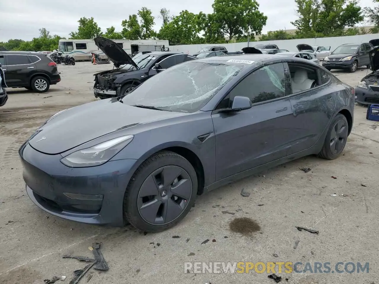 1 Photograph of a damaged car 5YJ3E1EA8PF382697 TESLA MODEL 3 2023