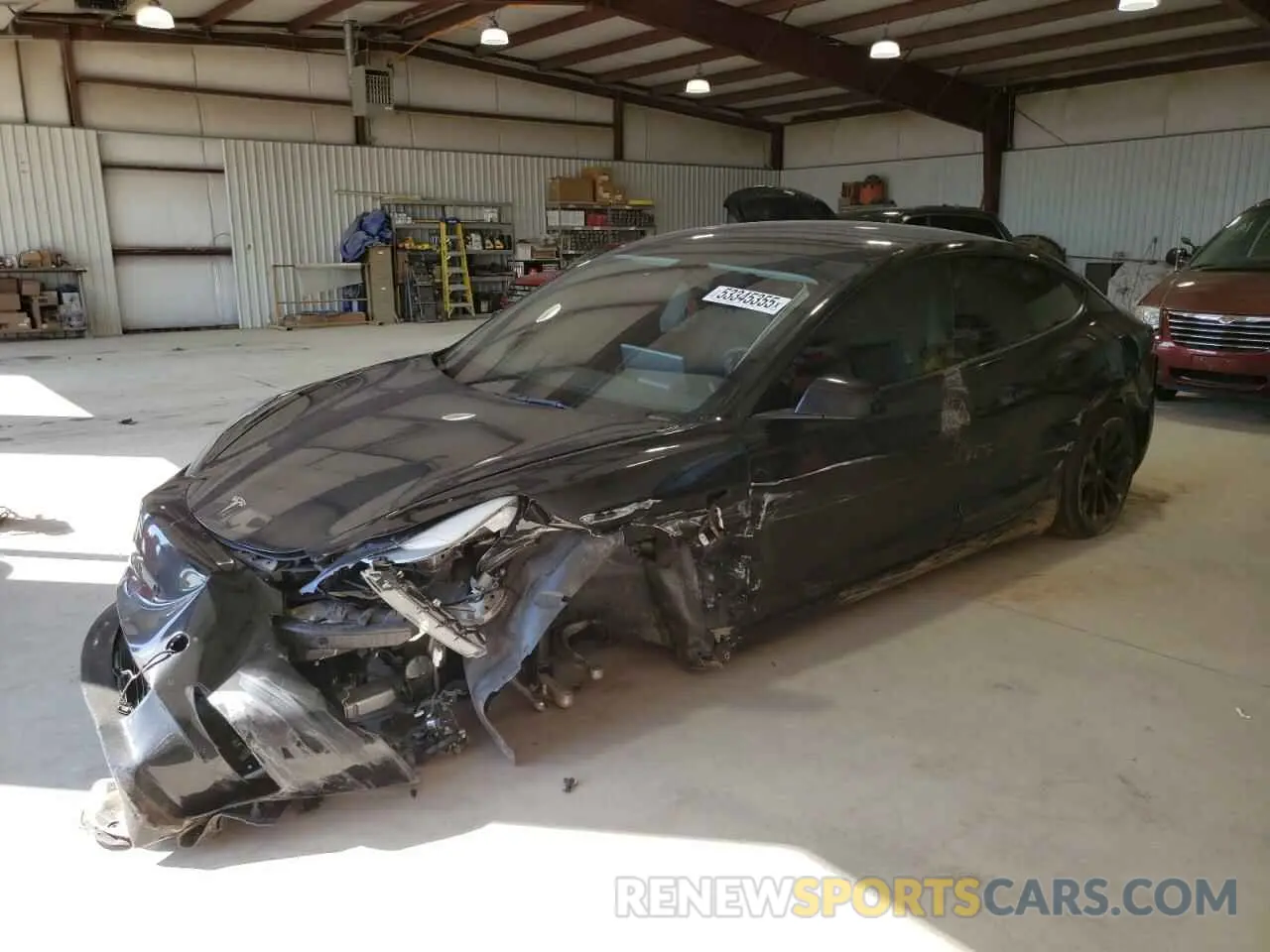 1 Photograph of a damaged car 5YJ3E1EA8PF446835 TESLA MODEL 3 2023