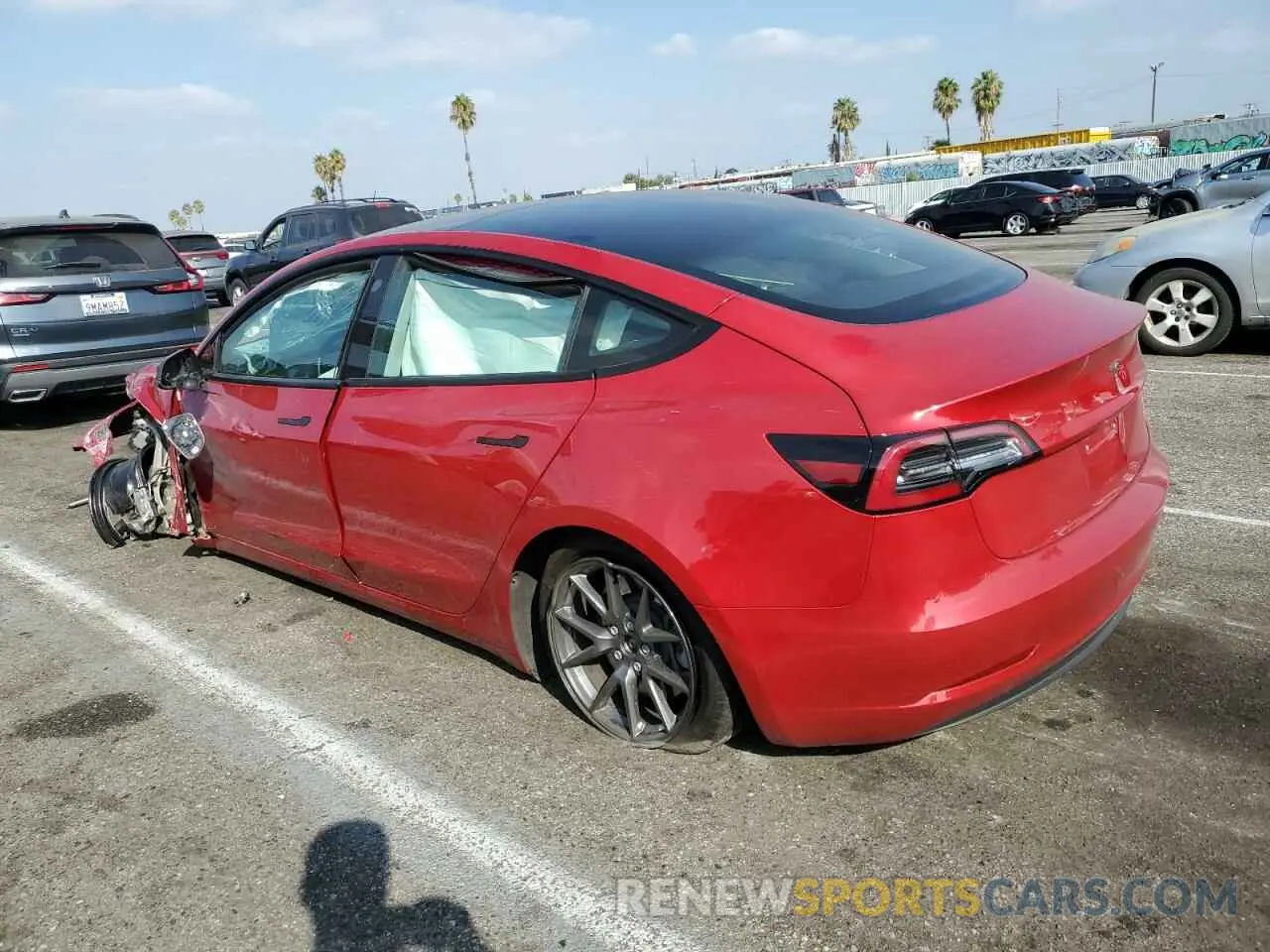 2 Photograph of a damaged car 5YJ3E1EA8PF450111 TESLA MODEL 3 2023