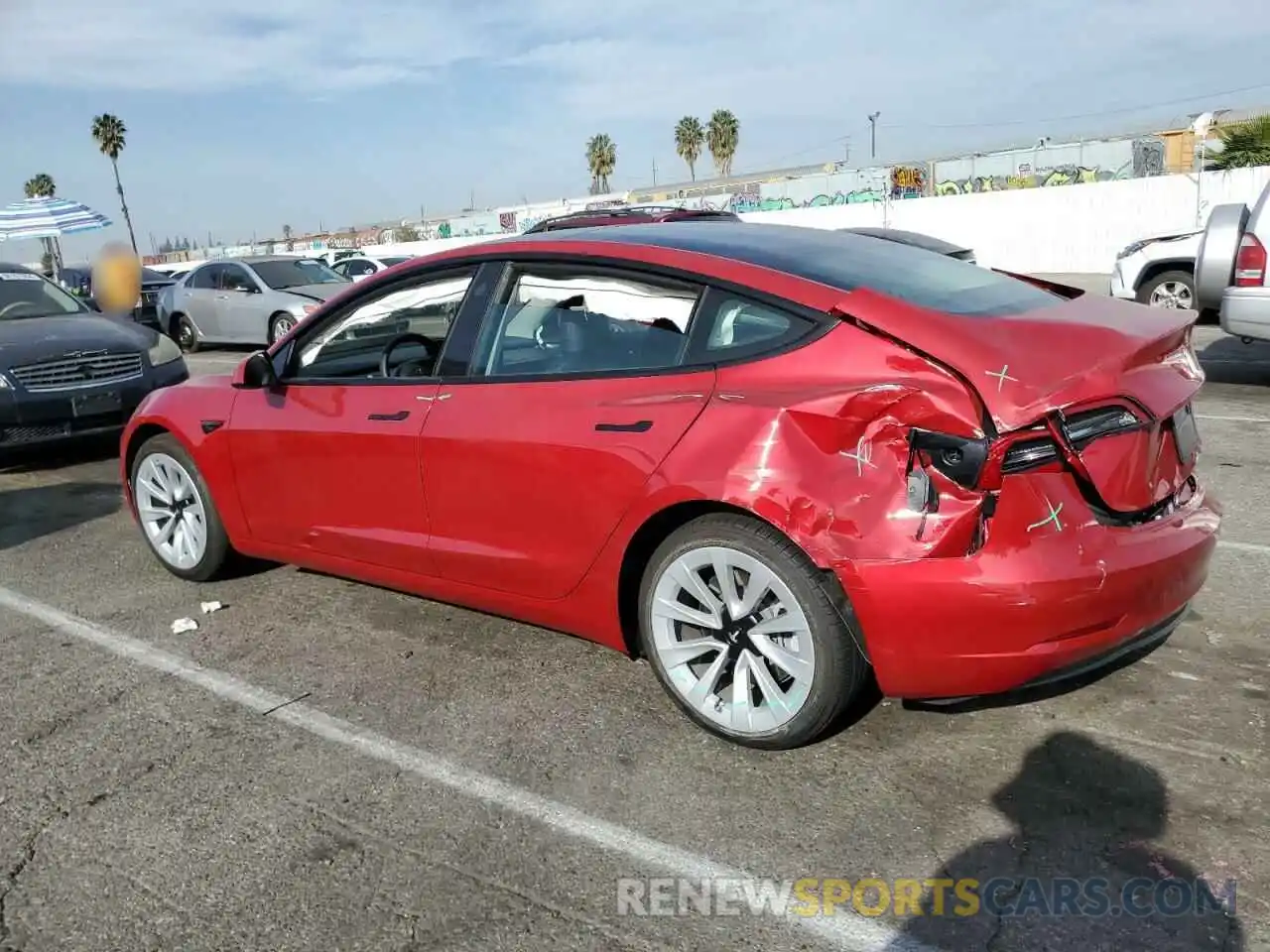 2 Photograph of a damaged car 5YJ3E1EA8PF490432 TESLA MODEL 3 2023