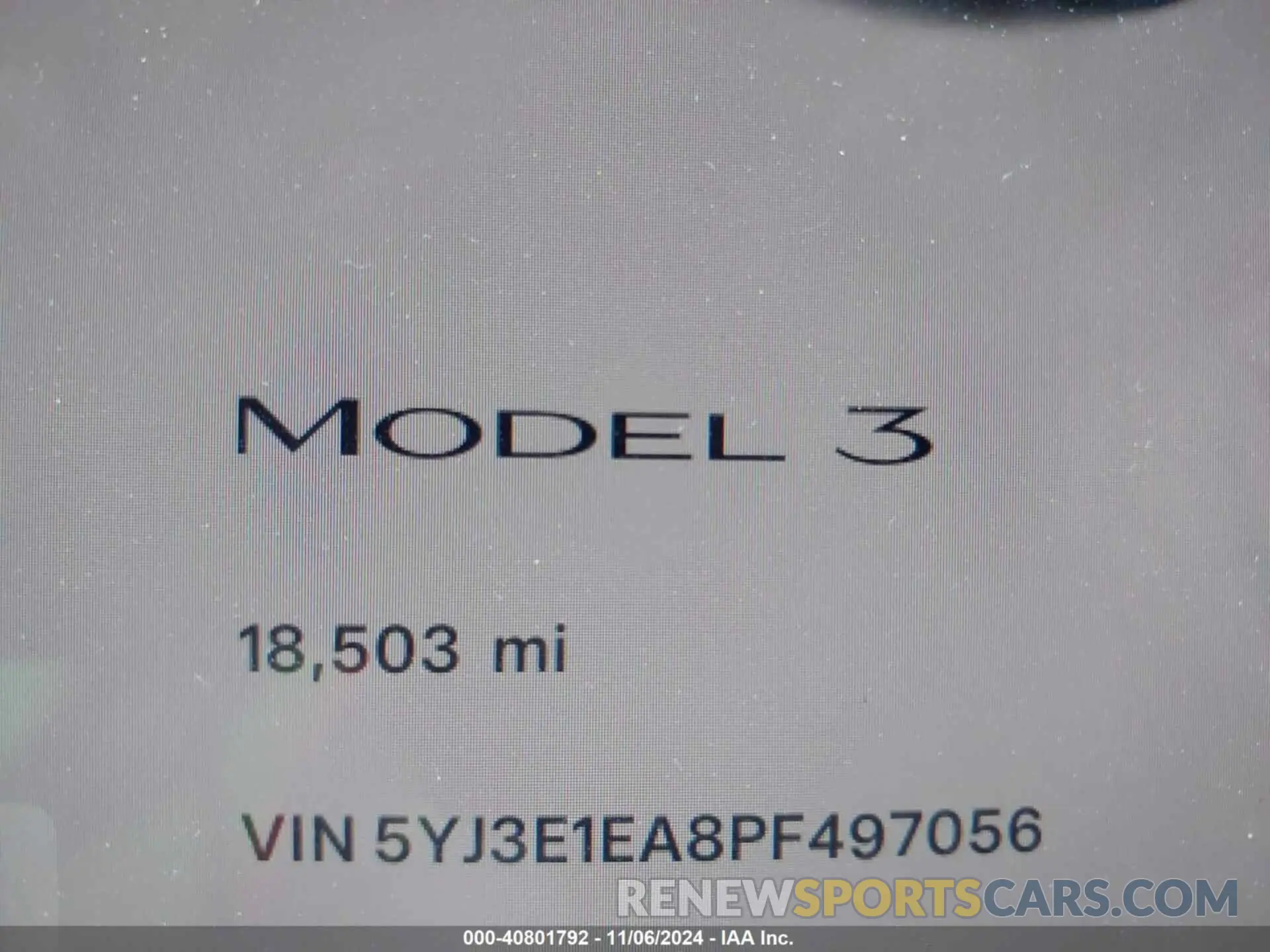 15 Photograph of a damaged car 5YJ3E1EA8PF497056 TESLA MODEL 3 2023