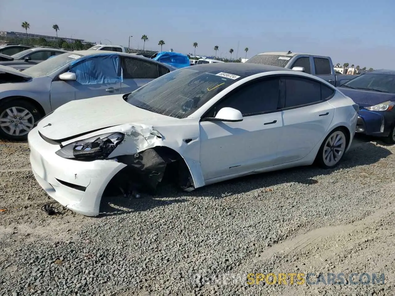 1 Photograph of a damaged car 5YJ3E1EA8PF543775 TESLA MODEL 3 2023