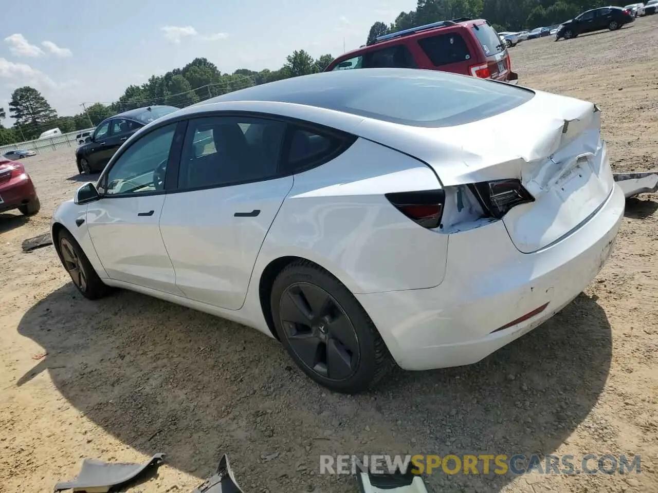 2 Photograph of a damaged car 5YJ3E1EA8PF548619 TESLA MODEL 3 2023