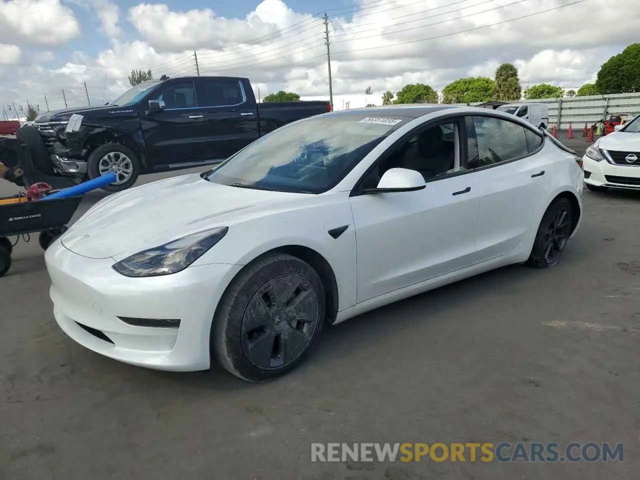 1 Photograph of a damaged car 5YJ3E1EA8PF553061 TESLA MODEL 3 2023