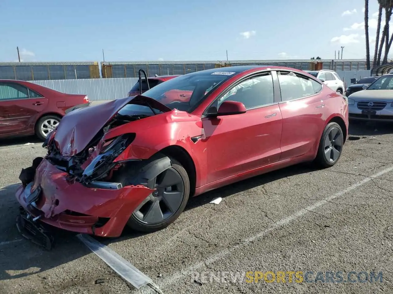 1 Photograph of a damaged car 5YJ3E1EA8PF570054 TESLA MODEL 3 2023