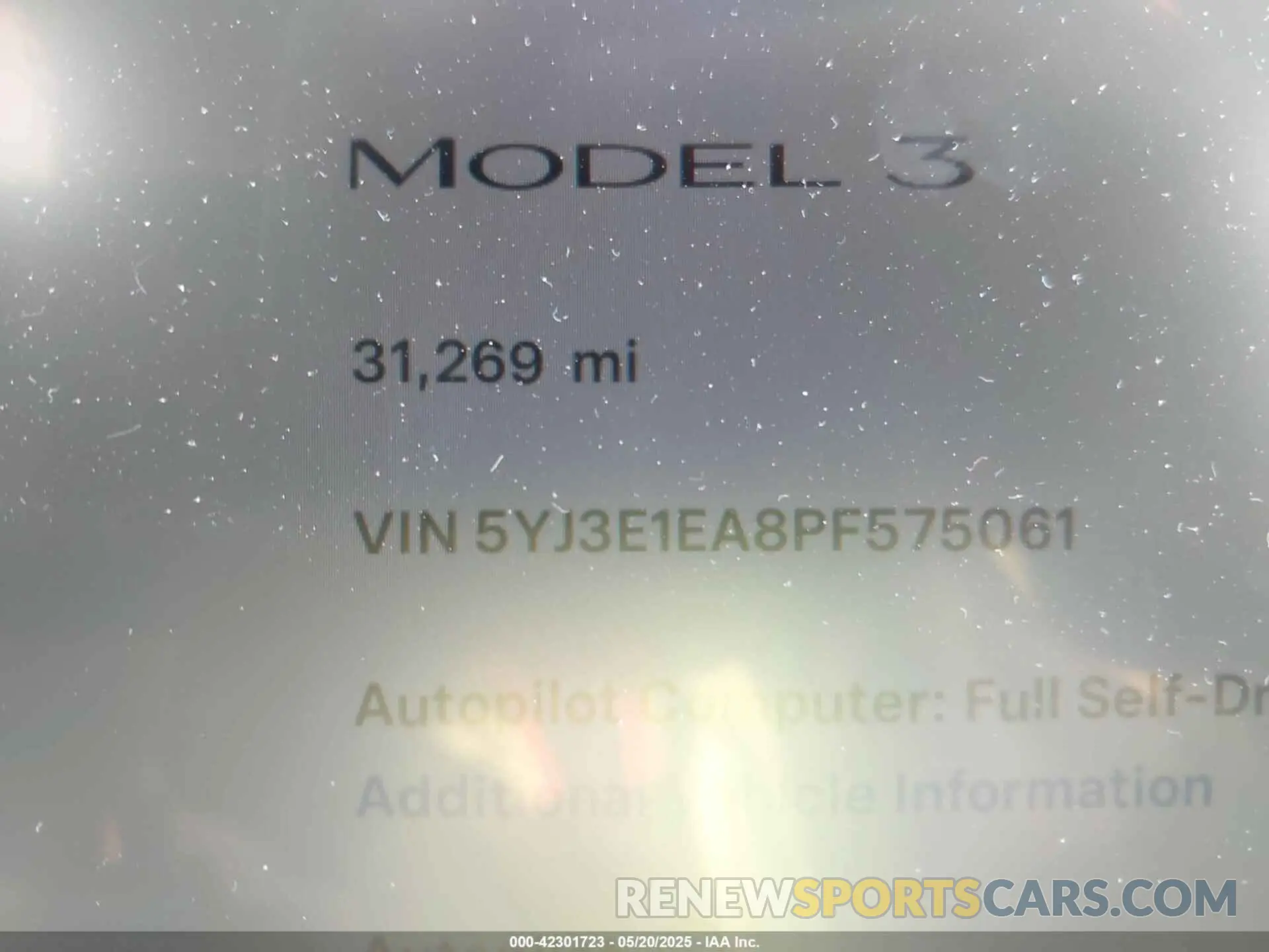 14 Photograph of a damaged car 5YJ3E1EA8PF575061 TESLA MODEL 3 2023