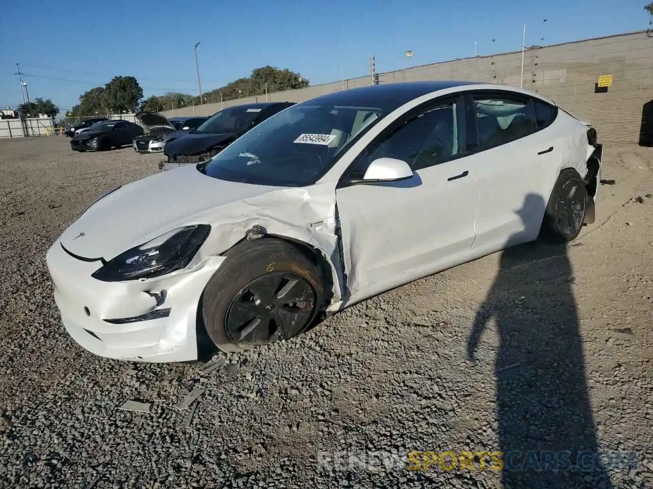 1 Photograph of a damaged car 5YJ3E1EA8PF593141 TESLA MODEL 3 2023