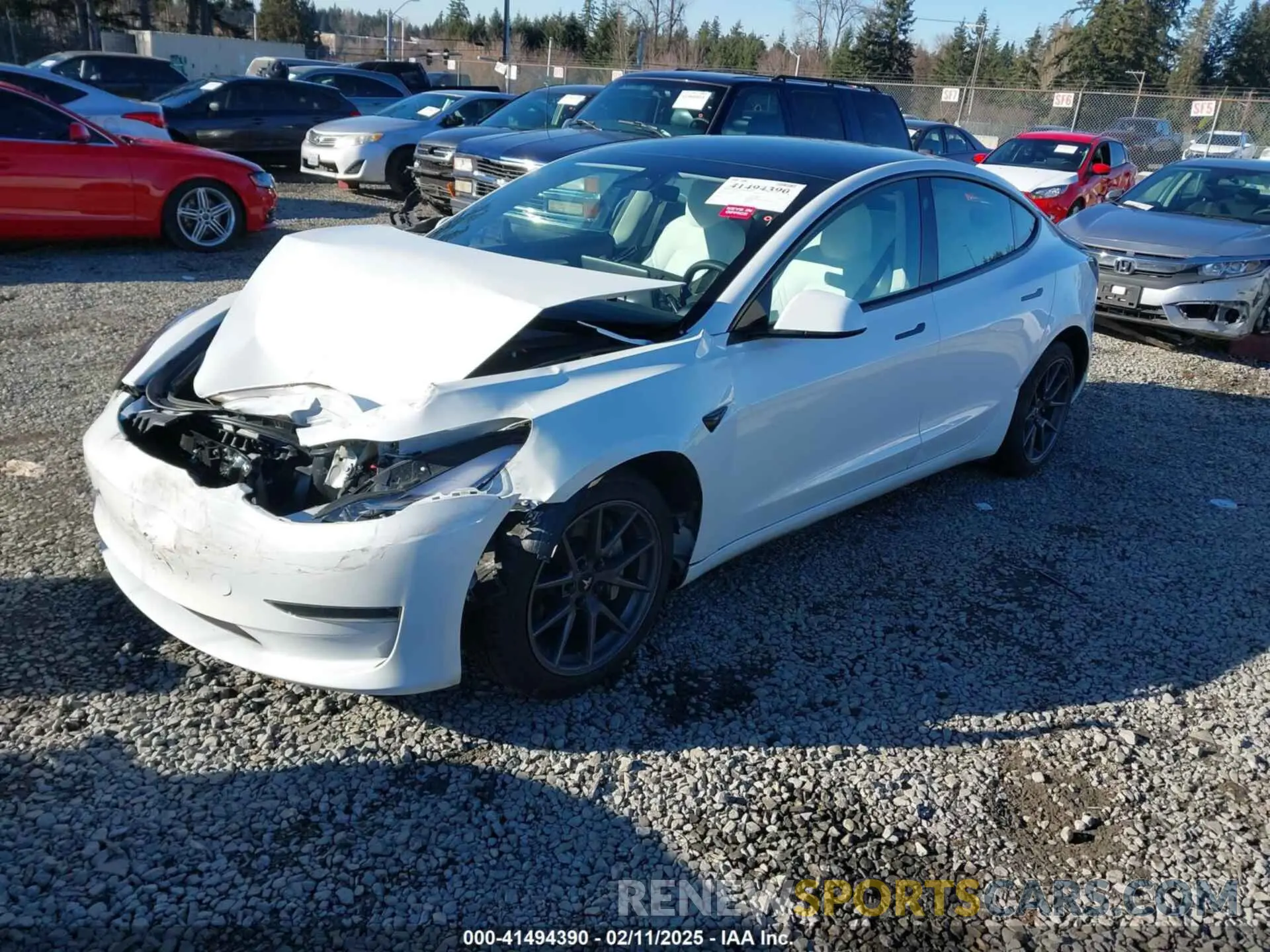 2 Photograph of a damaged car 5YJ3E1EA8PF604722 TESLA MODEL 3 2023