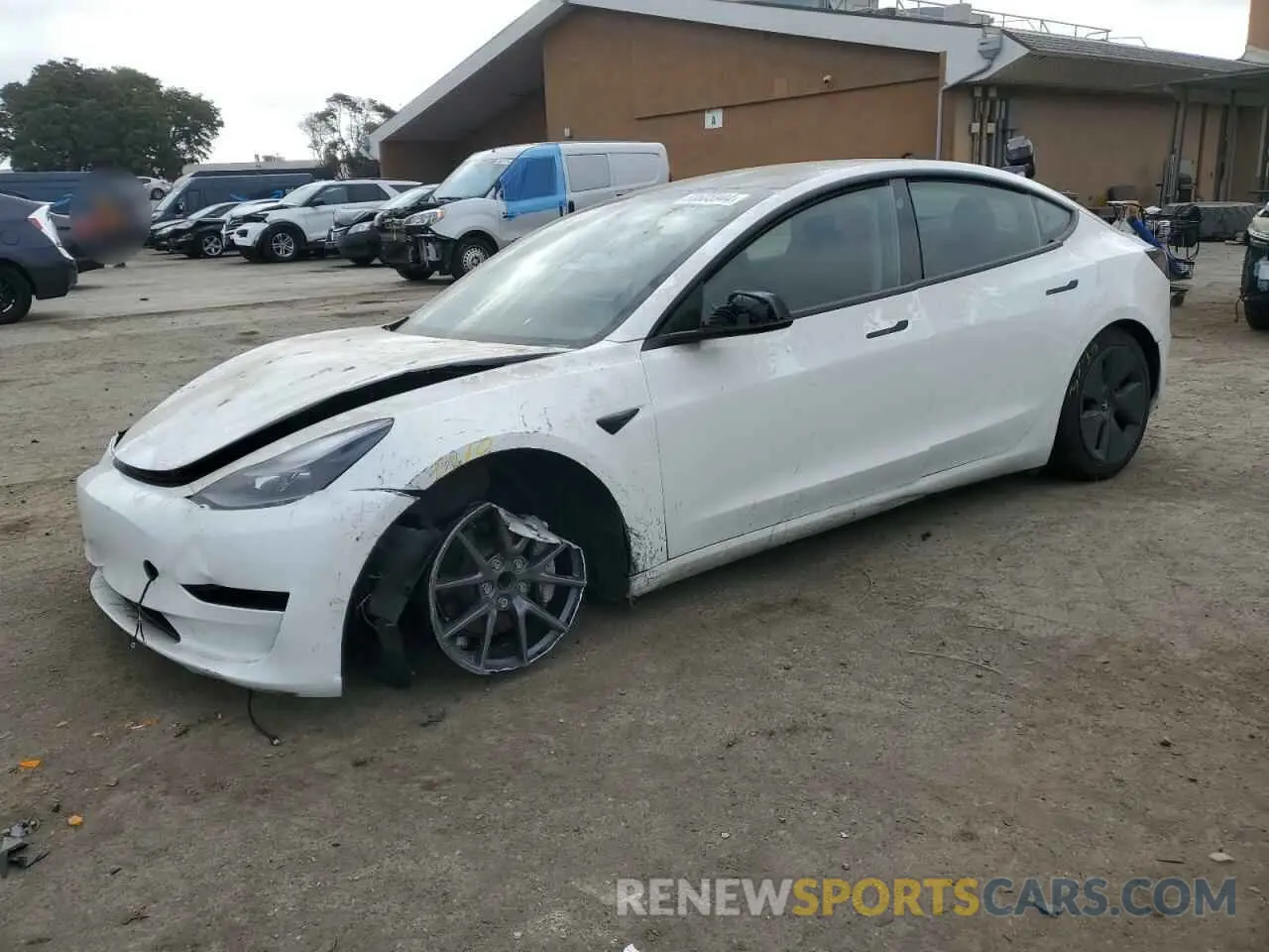 1 Photograph of a damaged car 5YJ3E1EA8PF647912 TESLA MODEL 3 2023