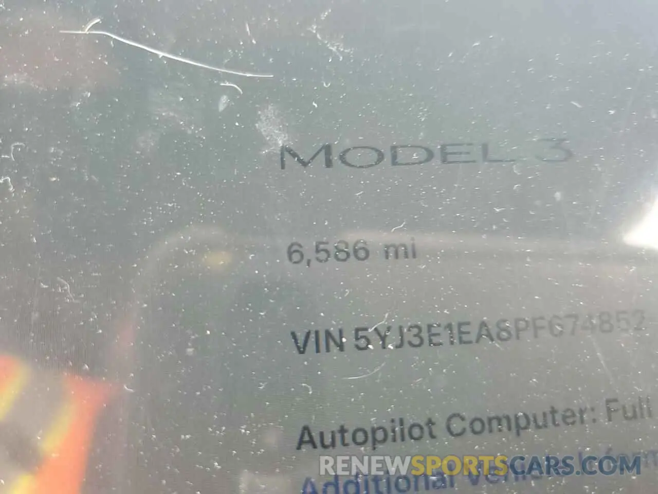 9 Photograph of a damaged car 5YJ3E1EA8PF674852 TESLA MODEL 3 2023