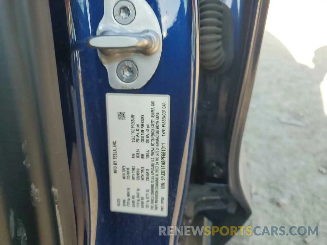 12 Photograph of a damaged car 5YJ3E1EA8PF681011 TESLA MODEL 3 2023