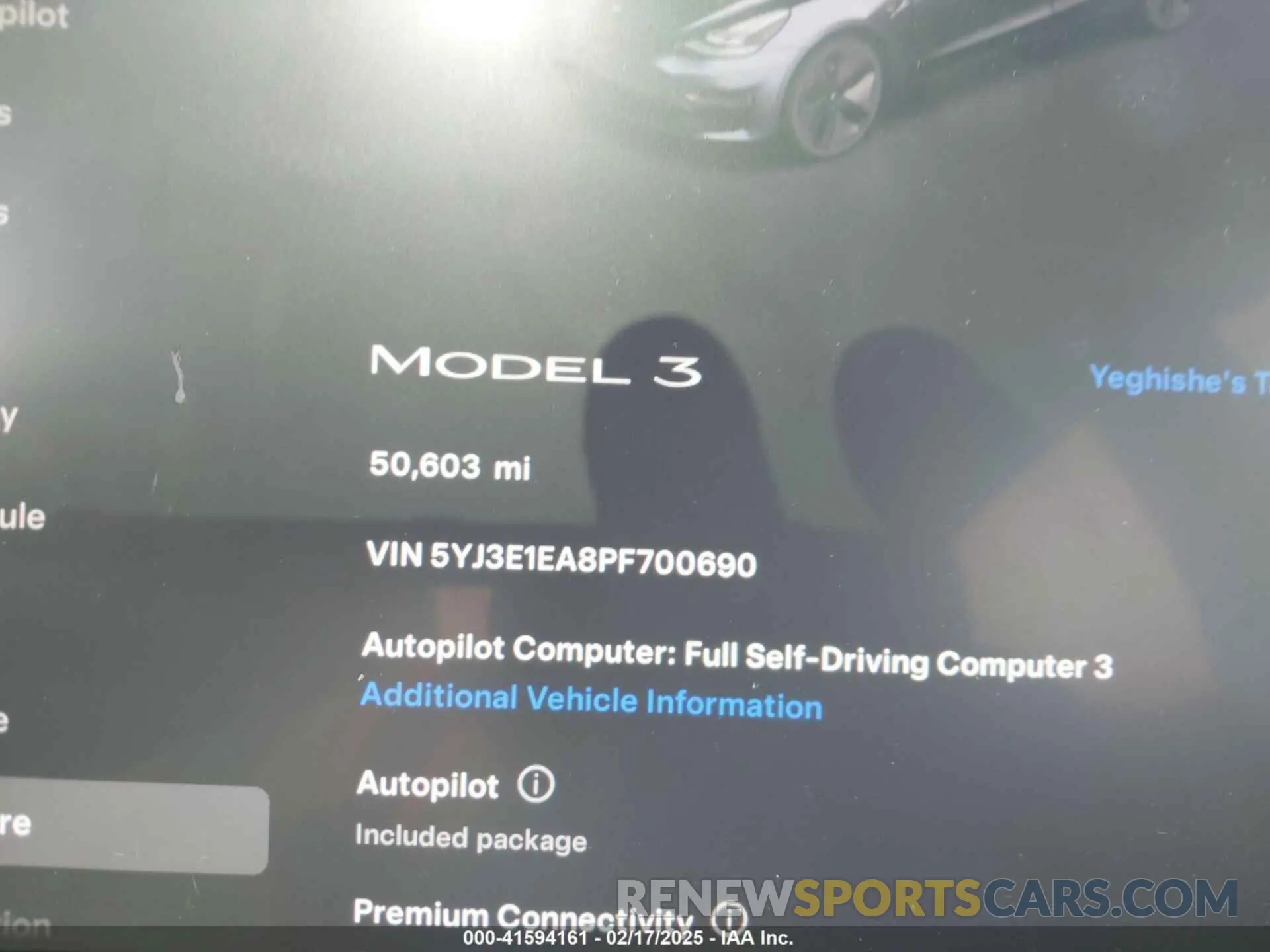 7 Photograph of a damaged car 5YJ3E1EA8PF700690 TESLA MODEL 3 2023