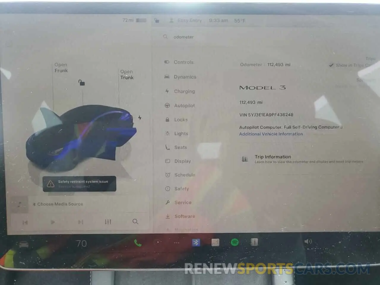 9 Photograph of a damaged car 5YJ3E1EA9PF436248 TESLA MODEL 3 2023