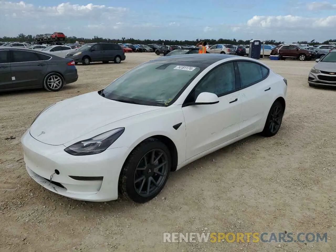 1 Photograph of a damaged car 5YJ3E1EA9PF449405 TESLA MODEL 3 2023