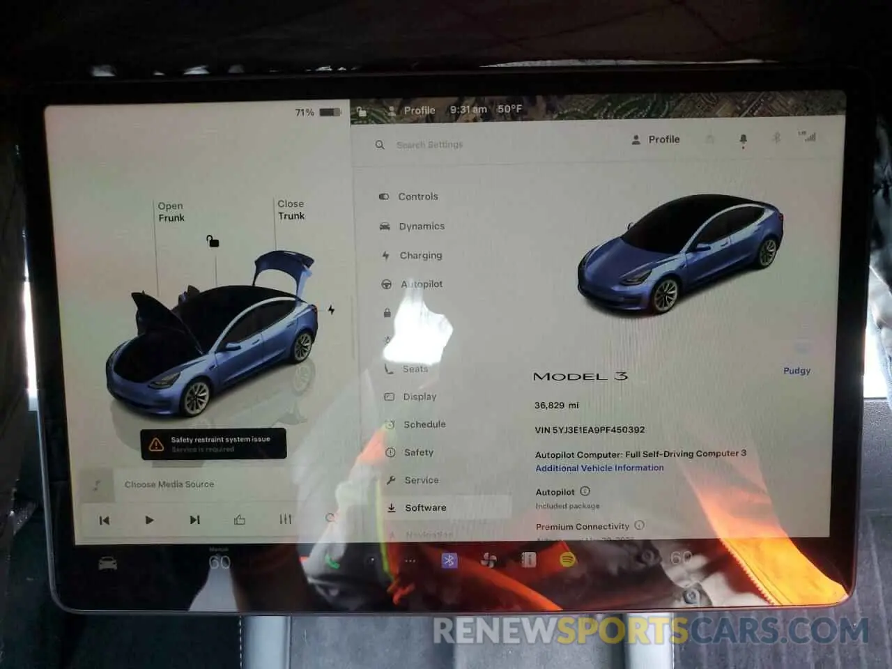 9 Photograph of a damaged car 5YJ3E1EA9PF450392 TESLA MODEL 3 2023