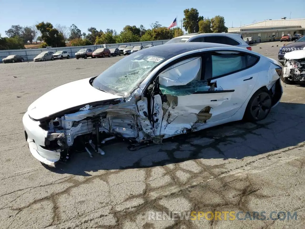 1 Photograph of a damaged car 5YJ3E1EA9PF547446 TESLA MODEL 3 2023