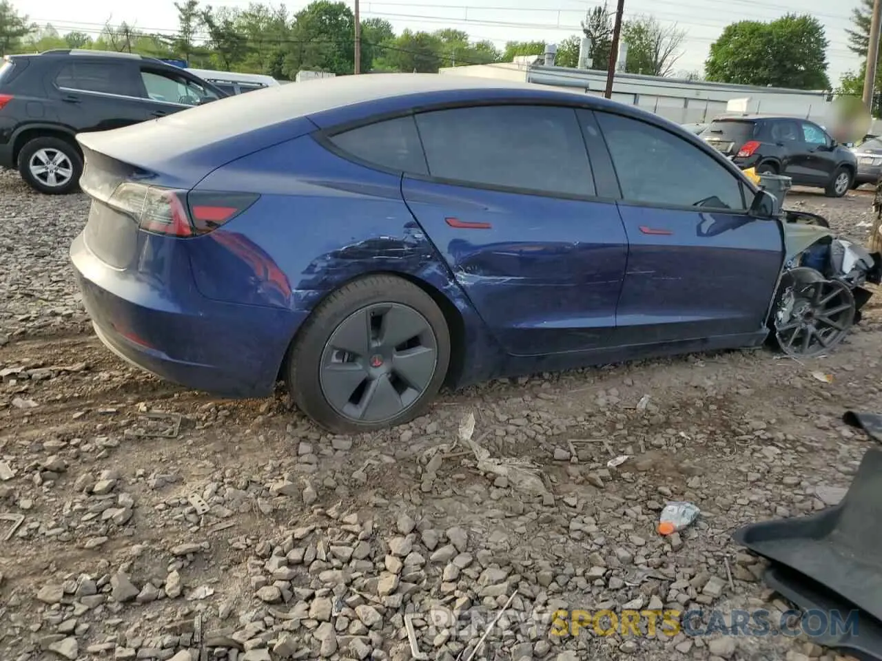 3 Photograph of a damaged car 5YJ3E1EA9PF554767 TESLA MODEL 3 2023