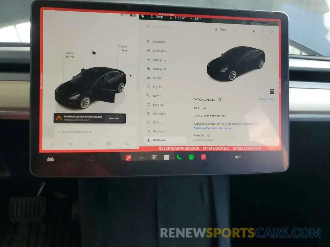 9 Photograph of a damaged car 5YJ3E1EA9PF565266 TESLA MODEL 3 2023