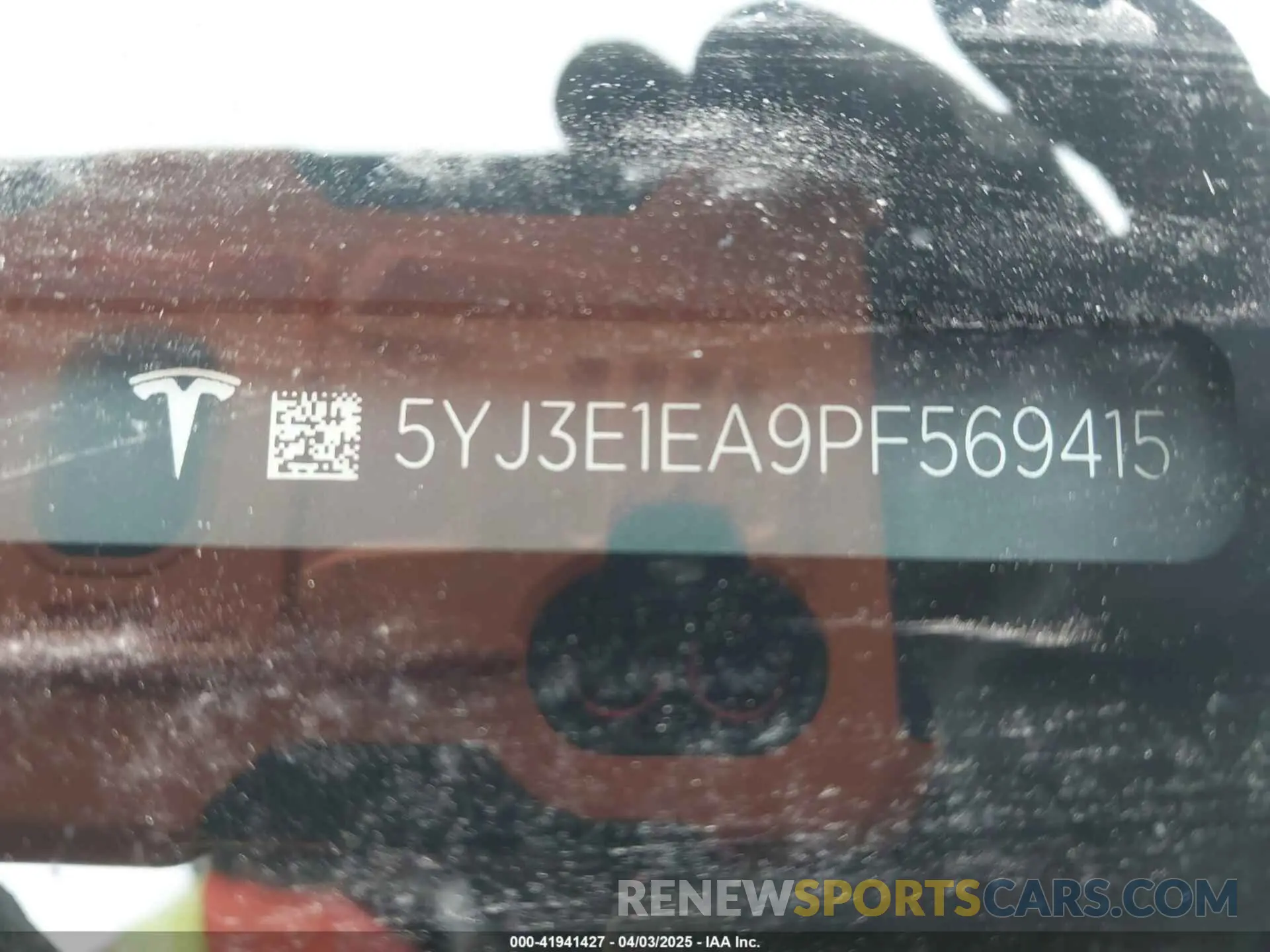 9 Photograph of a damaged car 5YJ3E1EA9PF569415 TESLA MODEL 3 2023