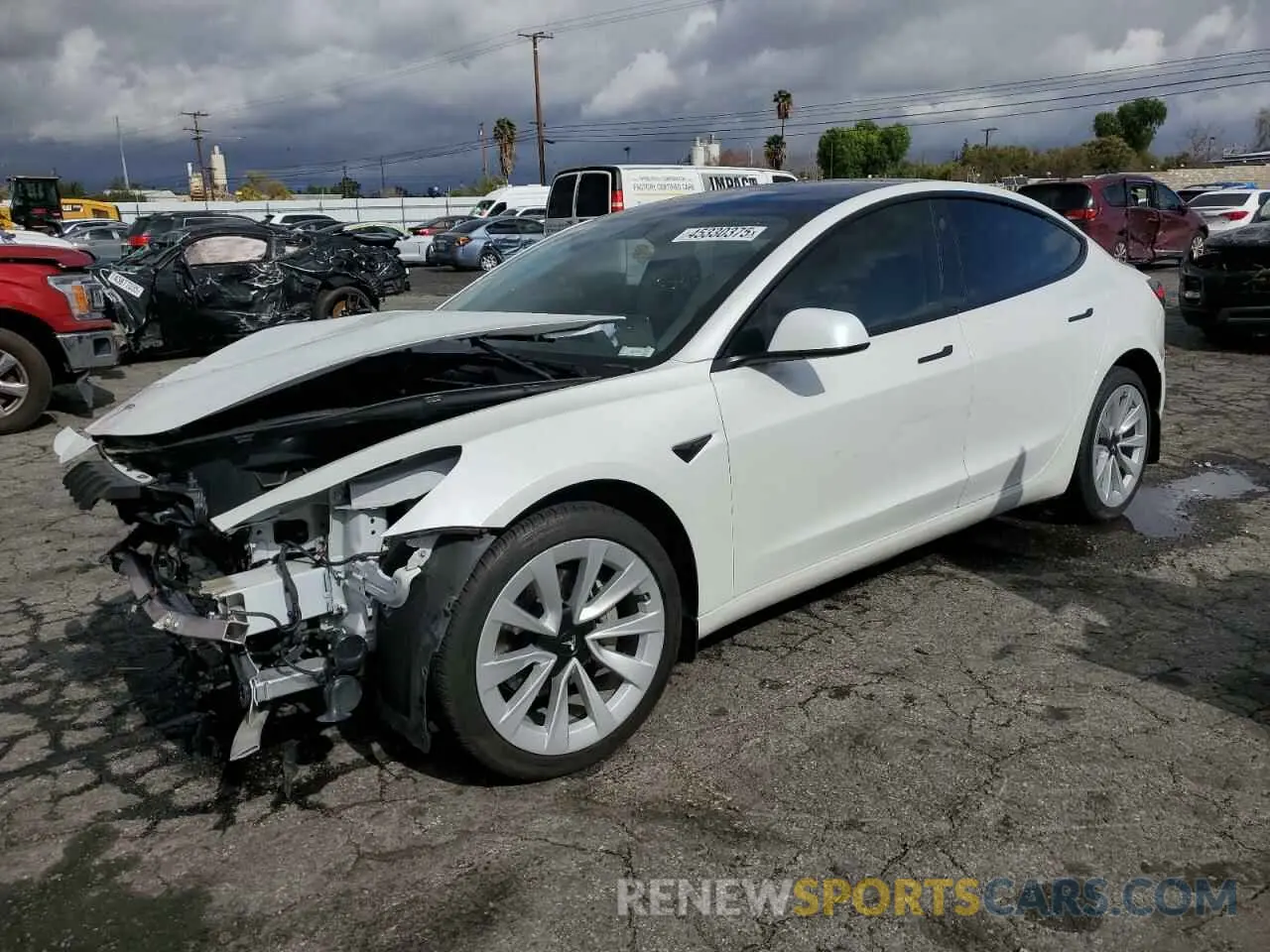 1 Photograph of a damaged car 5YJ3E1EA9PF582536 TESLA MODEL 3 2023