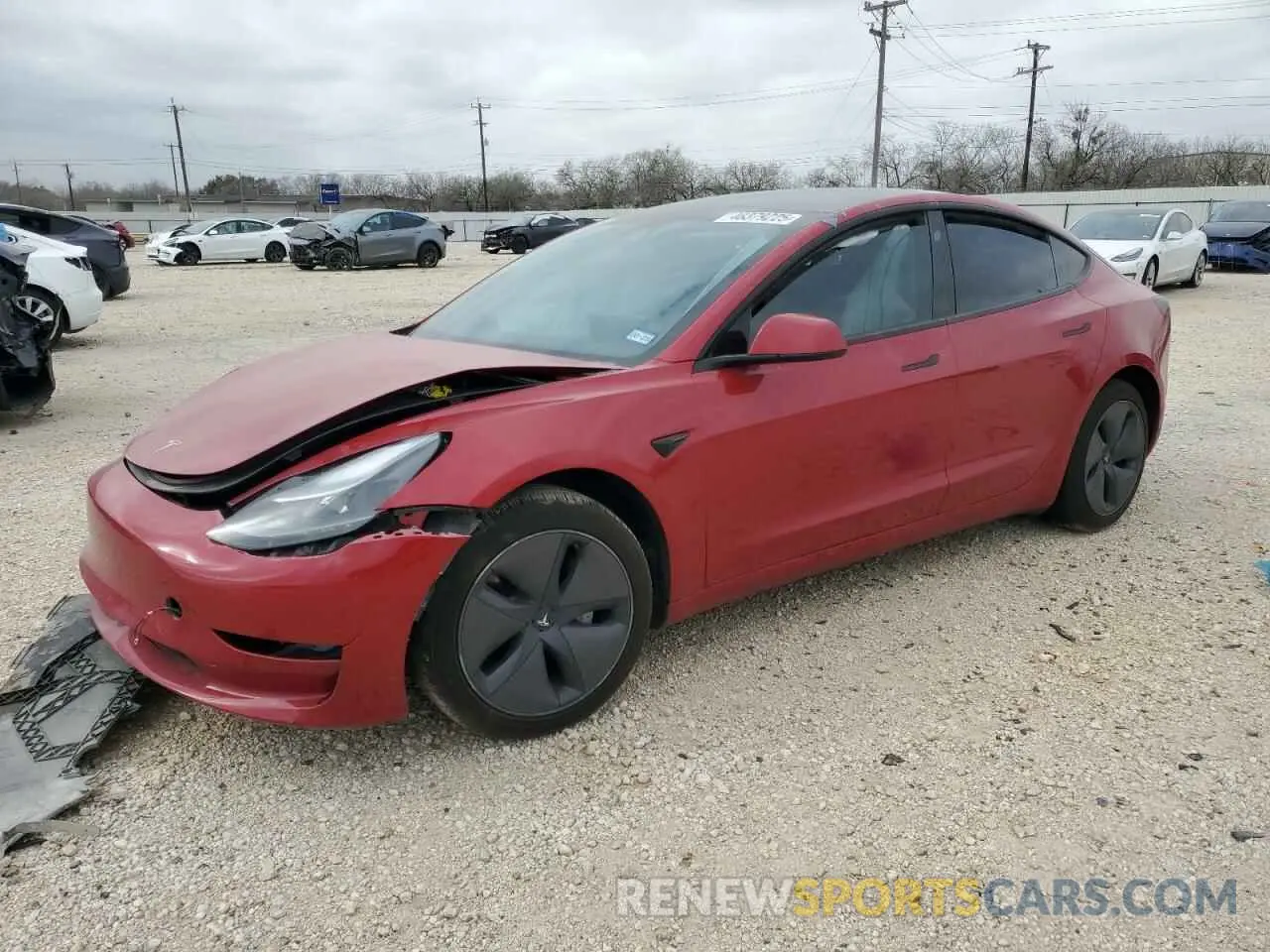 1 Photograph of a damaged car 5YJ3E1EA9PF602655 TESLA MODEL 3 2023