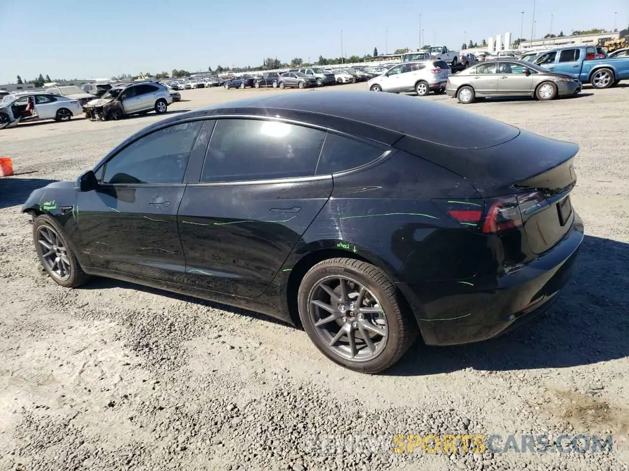 2 Photograph of a damaged car 5YJ3E1EA9PF609797 TESLA MODEL 3 2023