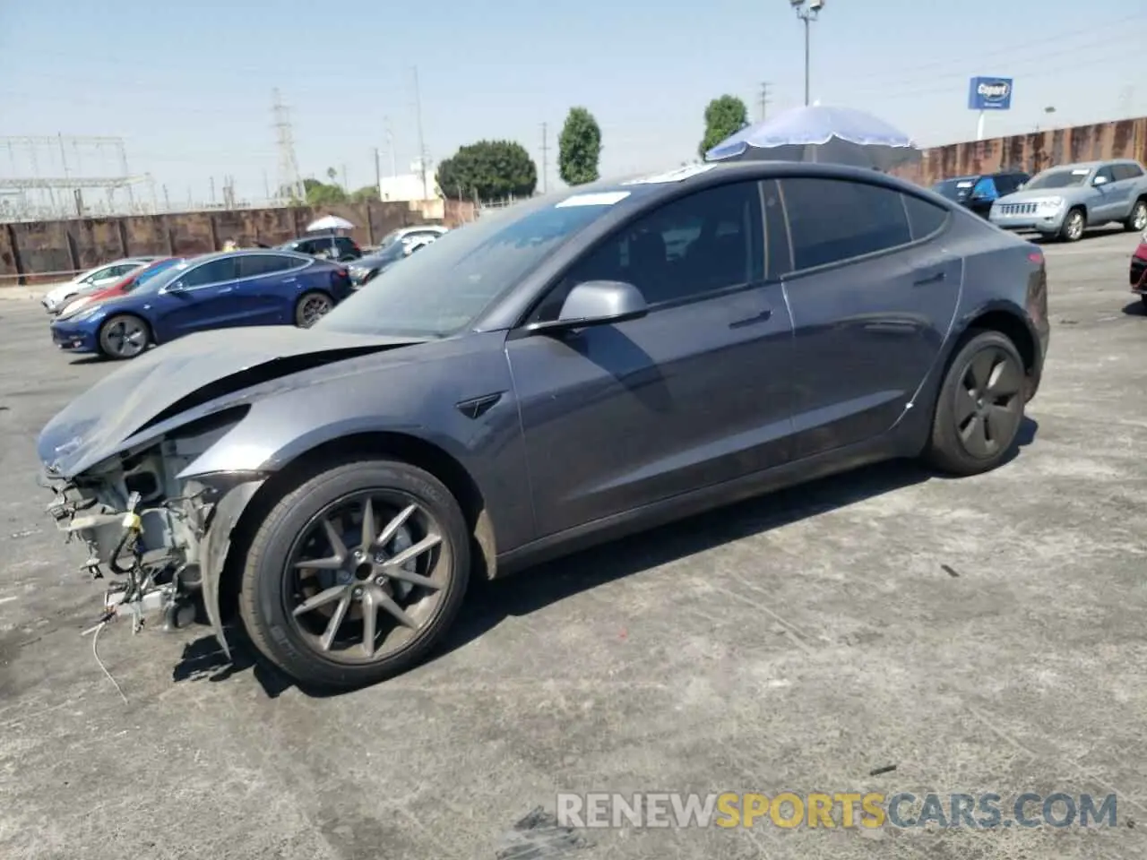 1 Photograph of a damaged car 5YJ3E1EA9PF619682 TESLA MODEL 3 2023