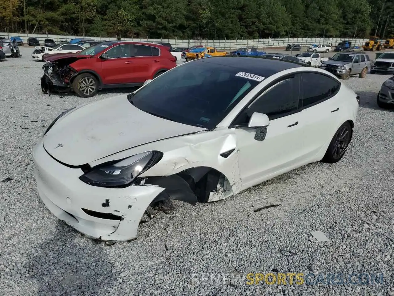 1 Photograph of a damaged car 5YJ3E1EA9PF639799 TESLA MODEL 3 2023