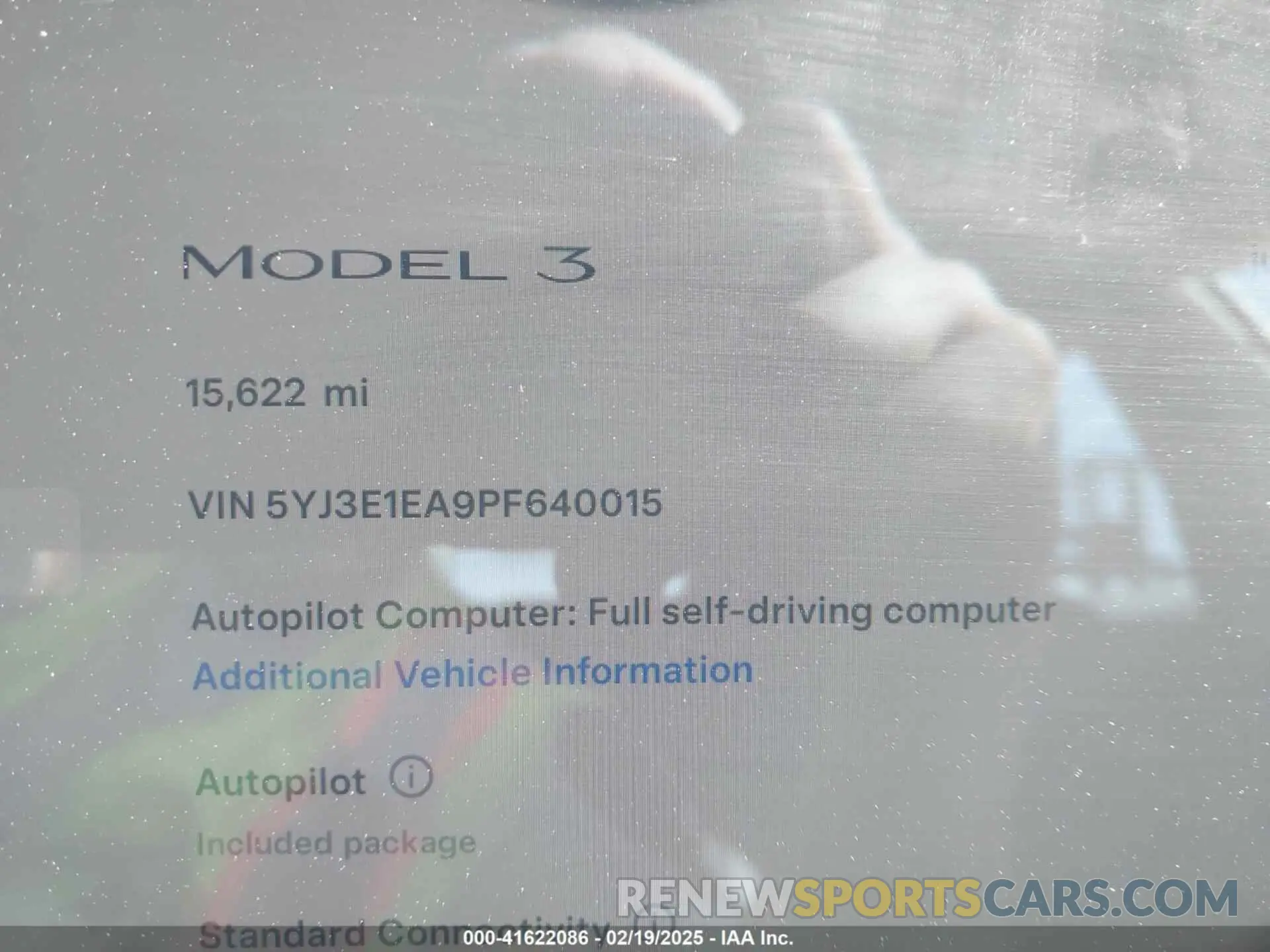 7 Photograph of a damaged car 5YJ3E1EA9PF640015 TESLA MODEL 3 2023