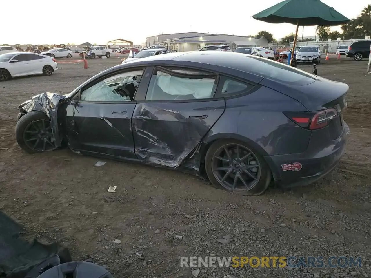 2 Photograph of a damaged car 5YJ3E1EA9PF642587 TESLA MODEL 3 2023