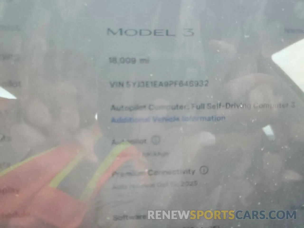 9 Photograph of a damaged car 5YJ3E1EA9PF646932 TESLA MODEL 3 2023