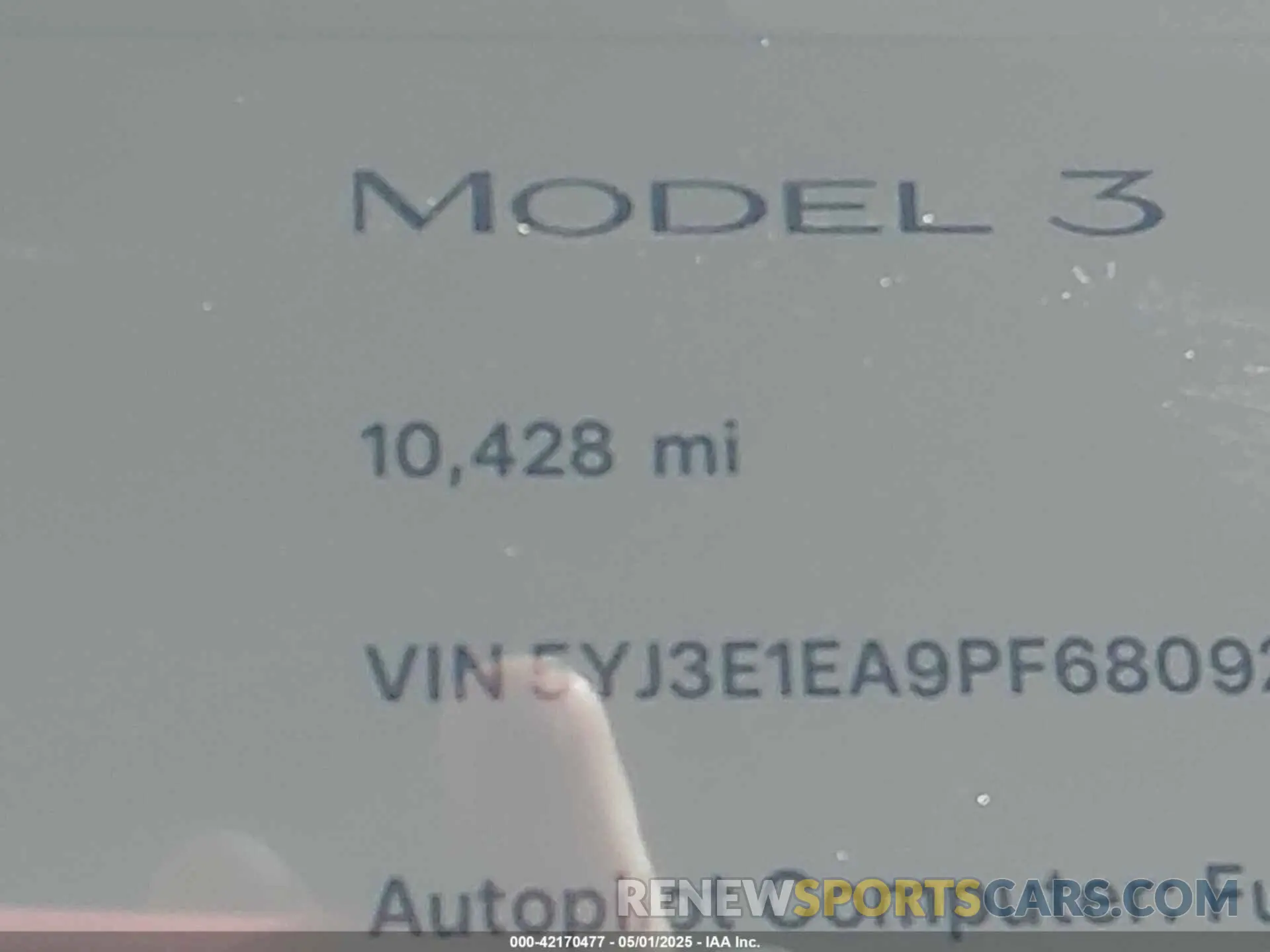 16 Photograph of a damaged car 5YJ3E1EA9PF680921 TESLA MODEL 3 2023