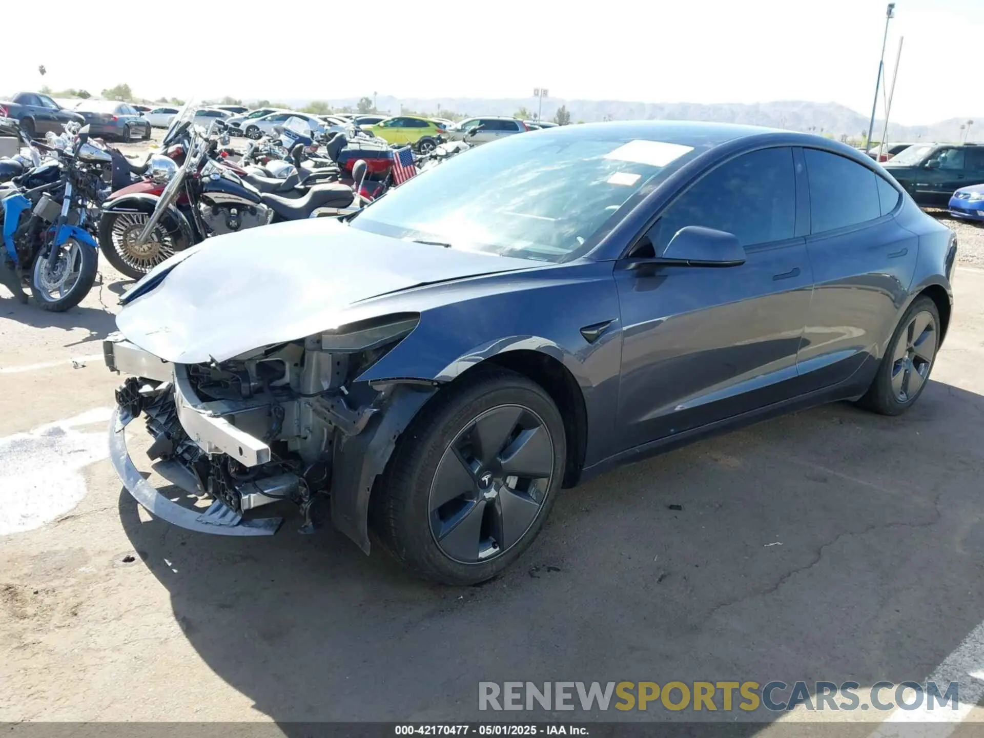 2 Photograph of a damaged car 5YJ3E1EA9PF680921 TESLA MODEL 3 2023