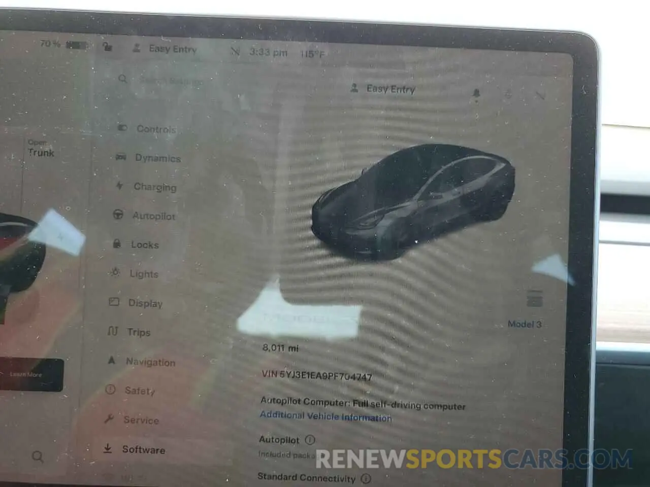 9 Photograph of a damaged car 5YJ3E1EA9PF704747 TESLA MODEL 3 2023