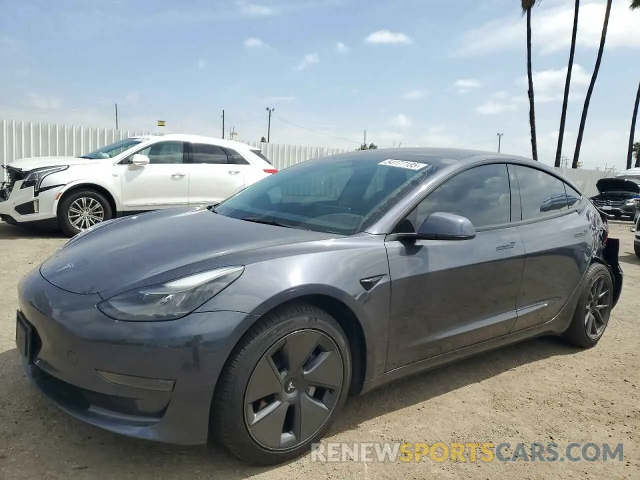 1 Photograph of a damaged car 5YJ3E1EAXPF422407 TESLA MODEL 3 2023
