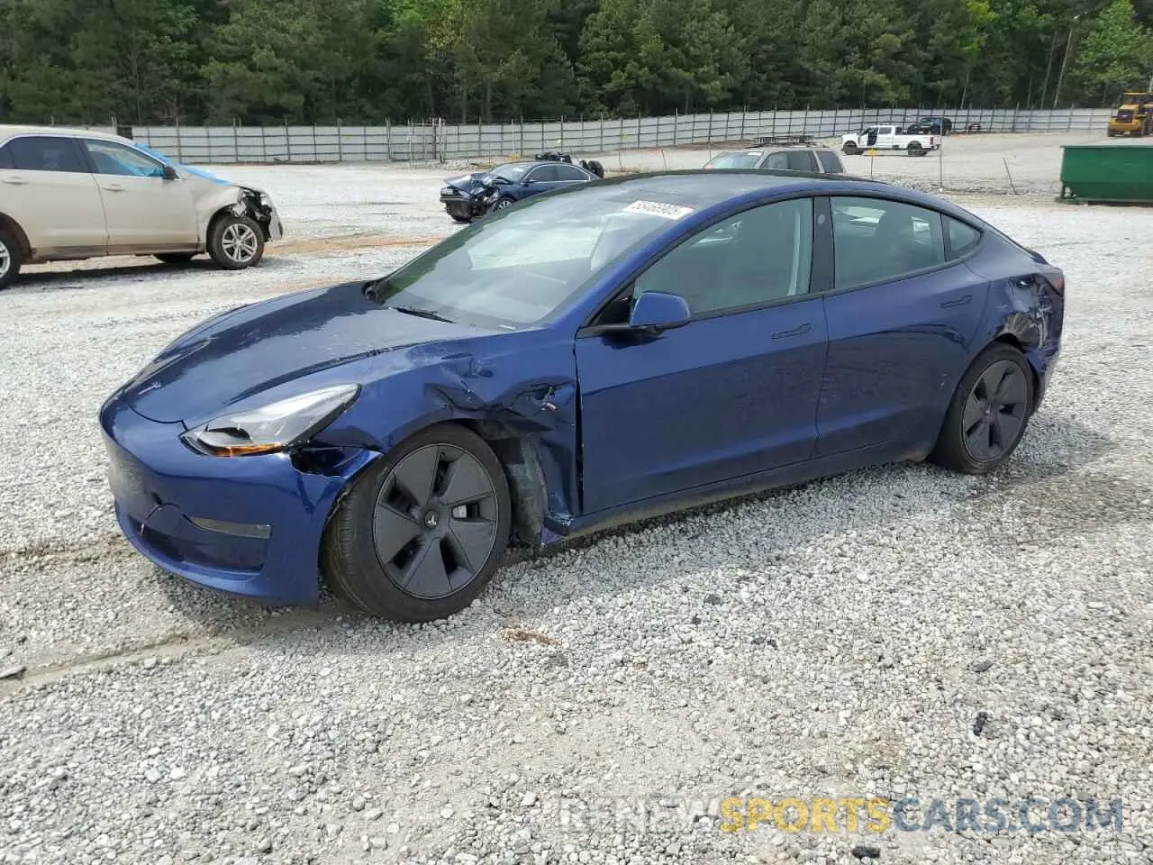 1 Photograph of a damaged car 5YJ3E1EAXPF430023 TESLA MODEL 3 2023