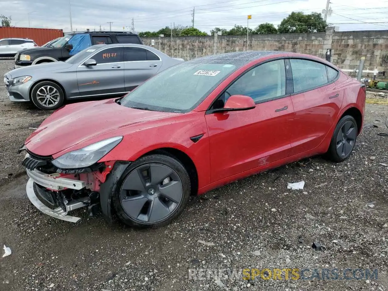 1 Photograph of a damaged car 5YJ3E1EAXPF447274 TESLA MODEL 3 2023
