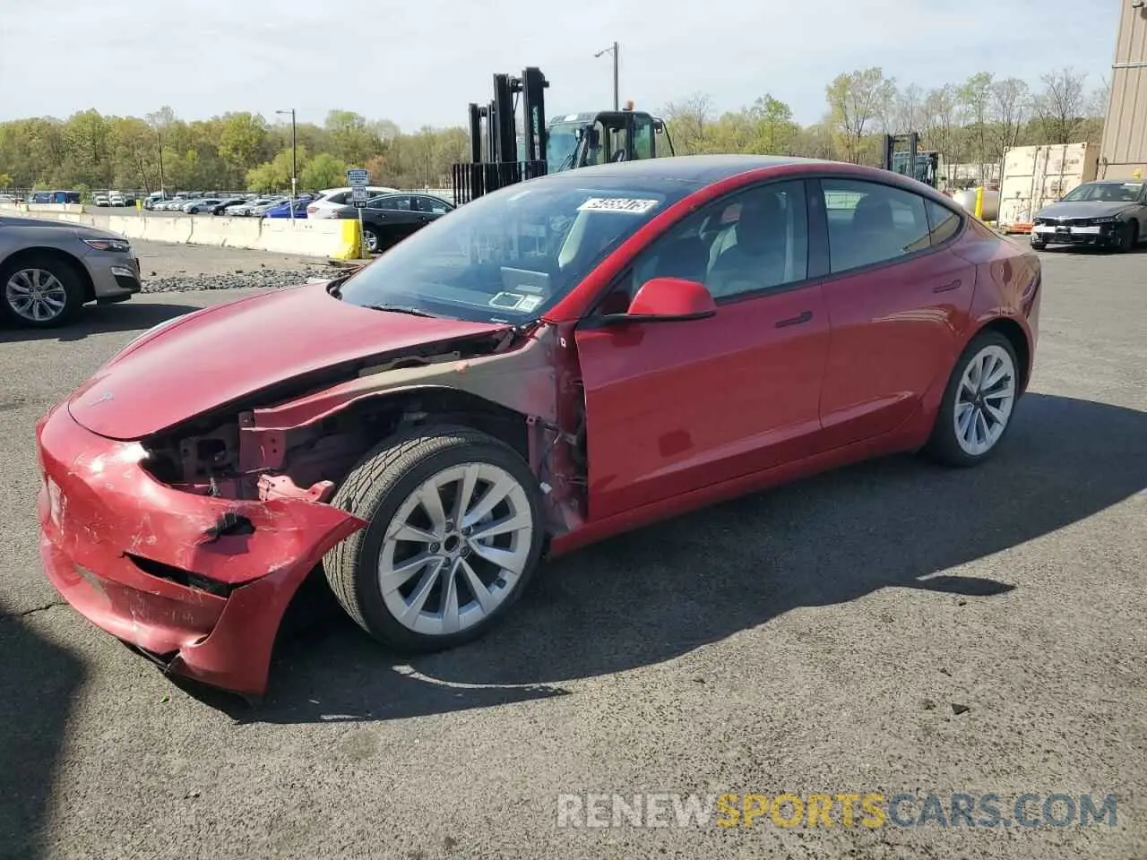 1 Photograph of a damaged car 5YJ3E1EAXPF451793 TESLA MODEL 3 2023
