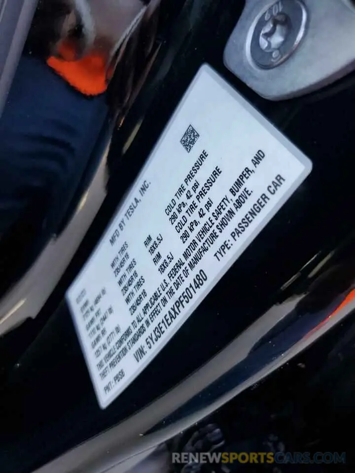 13 Photograph of a damaged car 5YJ3E1EAXPF501480 TESLA MODEL 3 2023