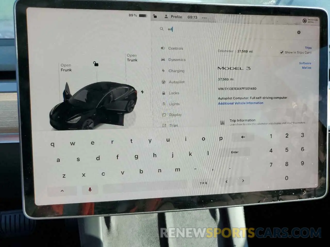 9 Photograph of a damaged car 5YJ3E1EAXPF501480 TESLA MODEL 3 2023