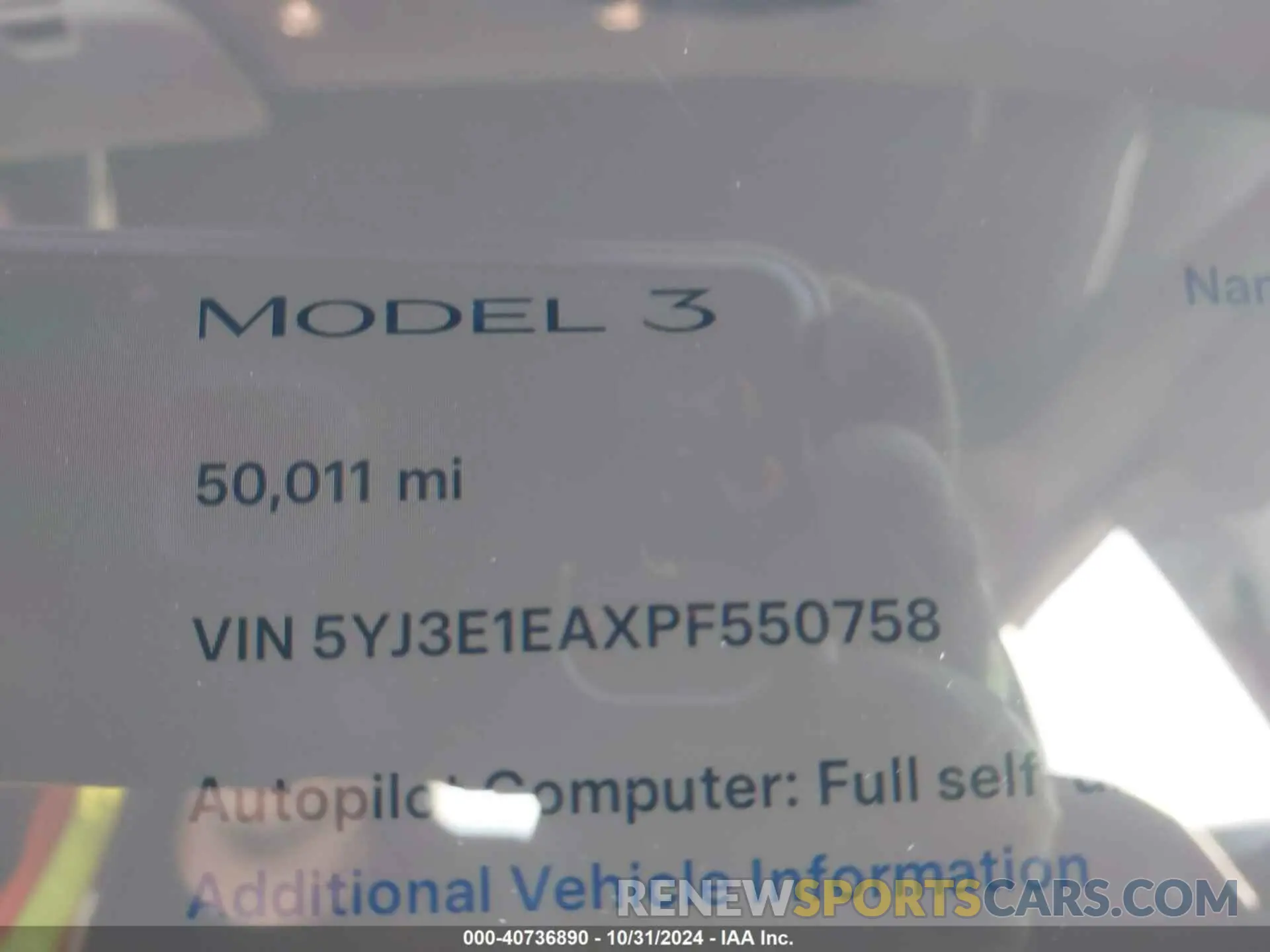 7 Photograph of a damaged car 5YJ3E1EAXPF550758 TESLA MODEL 3 2023